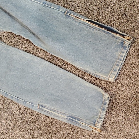 Re/Done Originals Womens 90s Wash High rise Ankle Side zip Jeans sz 26 - Picture 4 of 12